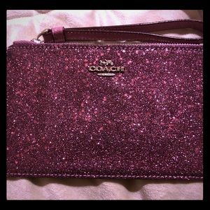 Coach Glitter Wristlet